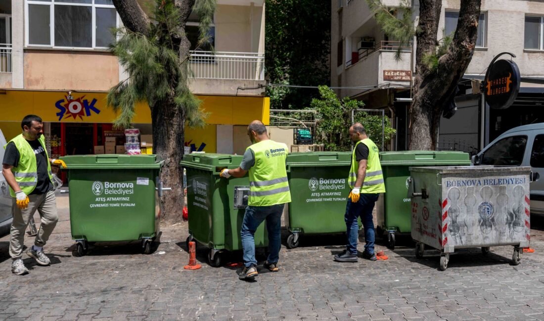 Bornova Belediyesi, ilçedeki temizlik hizmetlerini güçlendirmek amacıyla 325 adet 1100