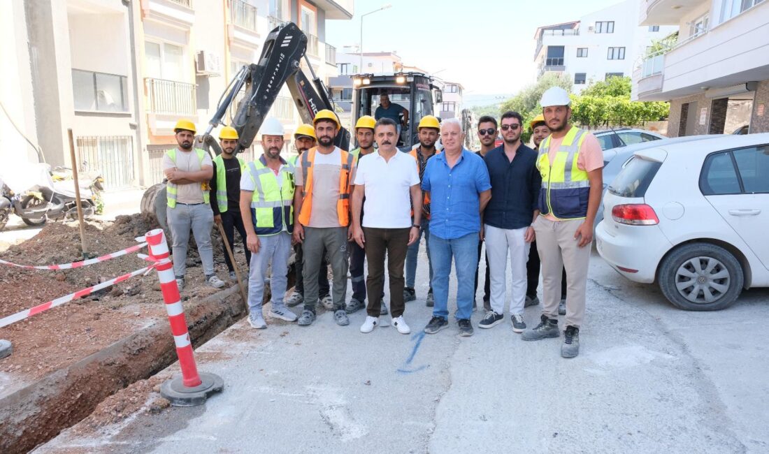 Dikili'de doğal gaz altyapı seferberliği hız kesmeden devam ediyor. Dikili