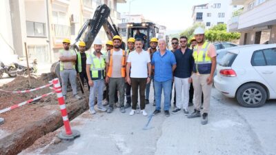 Dikili'de doğal gaz altyapı seferberliği hız kesmeden devam ediyor. Dikili