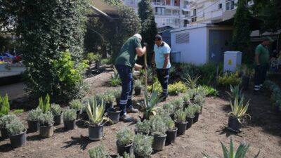 Konak Belediyesi’nin ilçe genelindeki park ve yeşil alanlarda tam gaz
