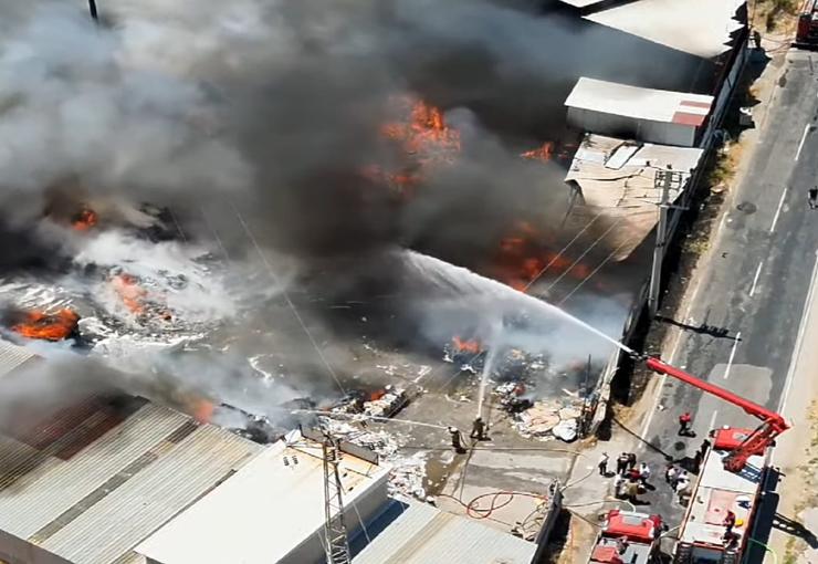 İzmir Büyükşehir Belediyesi İtfaiye Daire Başkanlığı, Menemen'de bir geri dönüşüm
