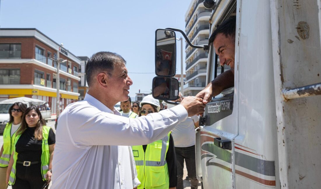 İzmir Büyükşehir Belediyesi İZSU Genel Müdürlüğü’nün Çiğli Balatçık Mahallesi'nde sürdürdüğü