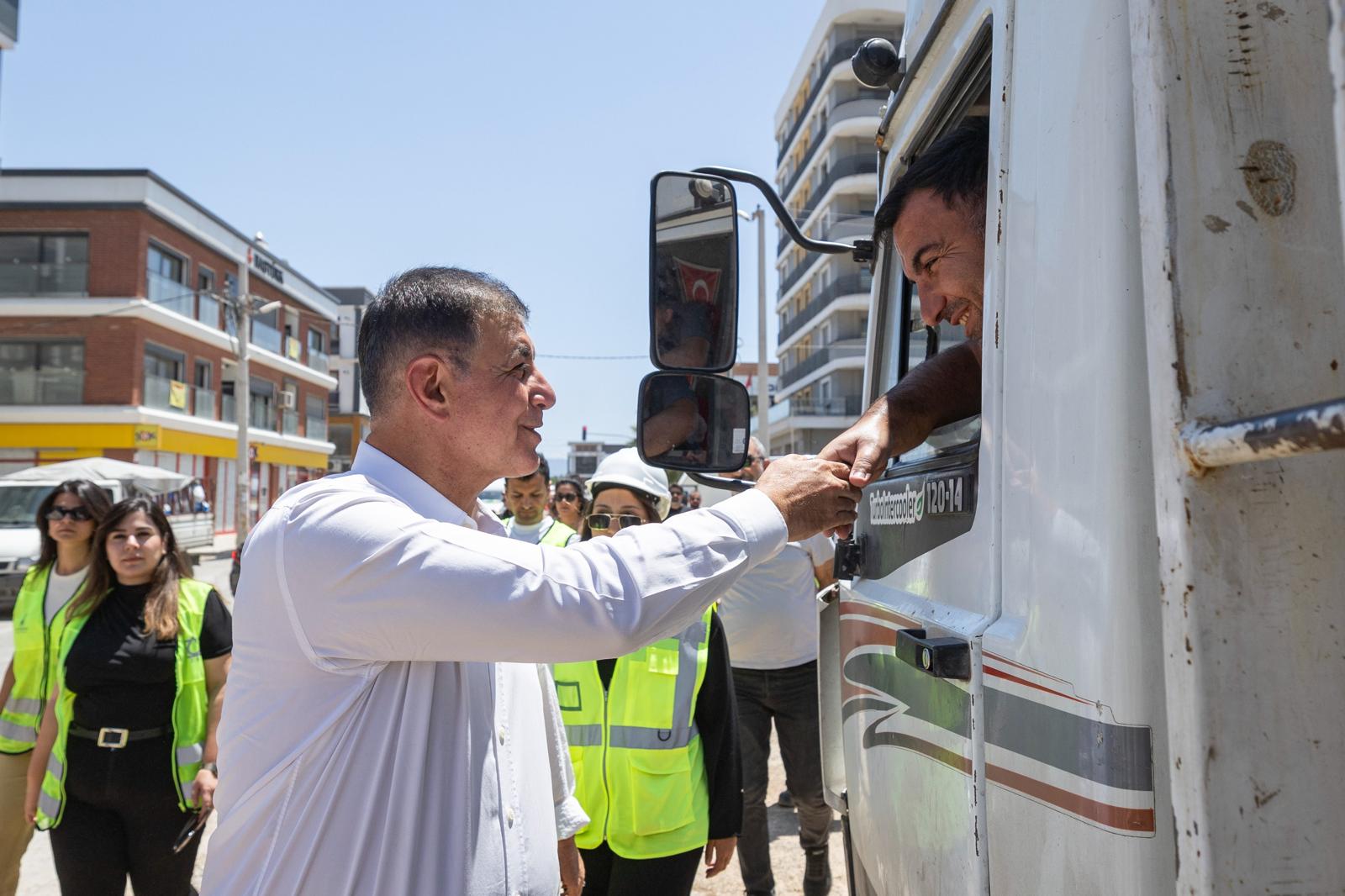İzmir Büyükşehir Belediyesi İZSU Genel Müdürlüğü’nün Çiğli Balatçık Mahallesi'nde sürdürdüğü
