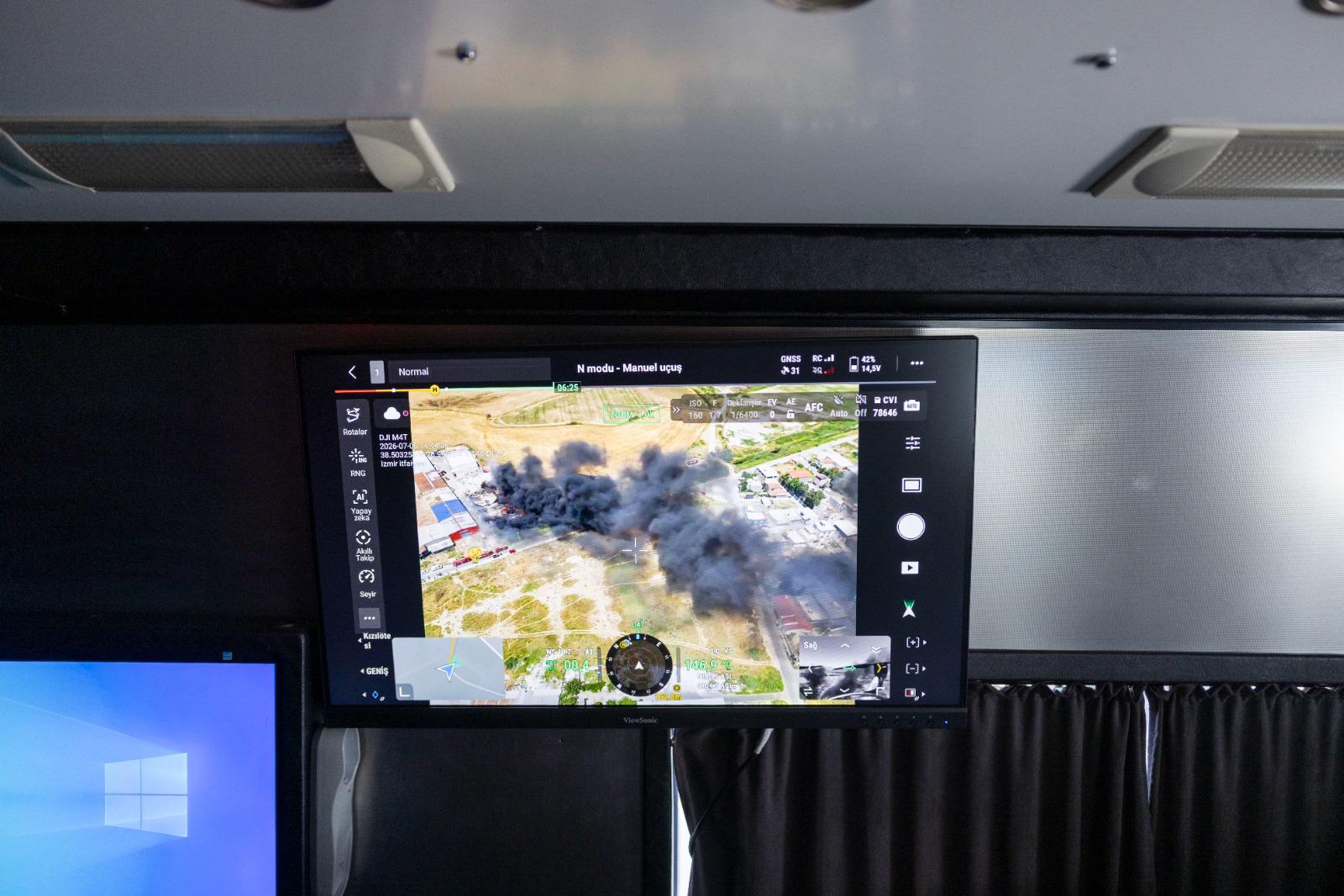 İzmir İtfaiyesi, yapay zeka destekli yeni nesil dron ile yangınlara