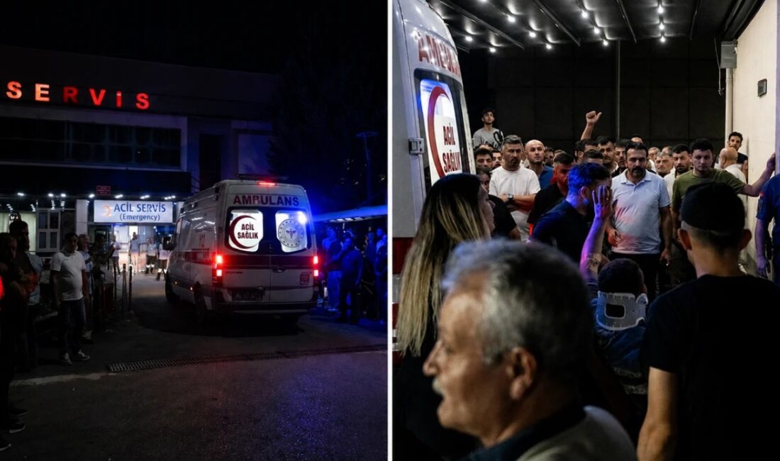 Göçükte yaralanarak hastanelere kaldırılan işçilerin tedavileri sürüyor. Yakınları hastane bahçelerinde