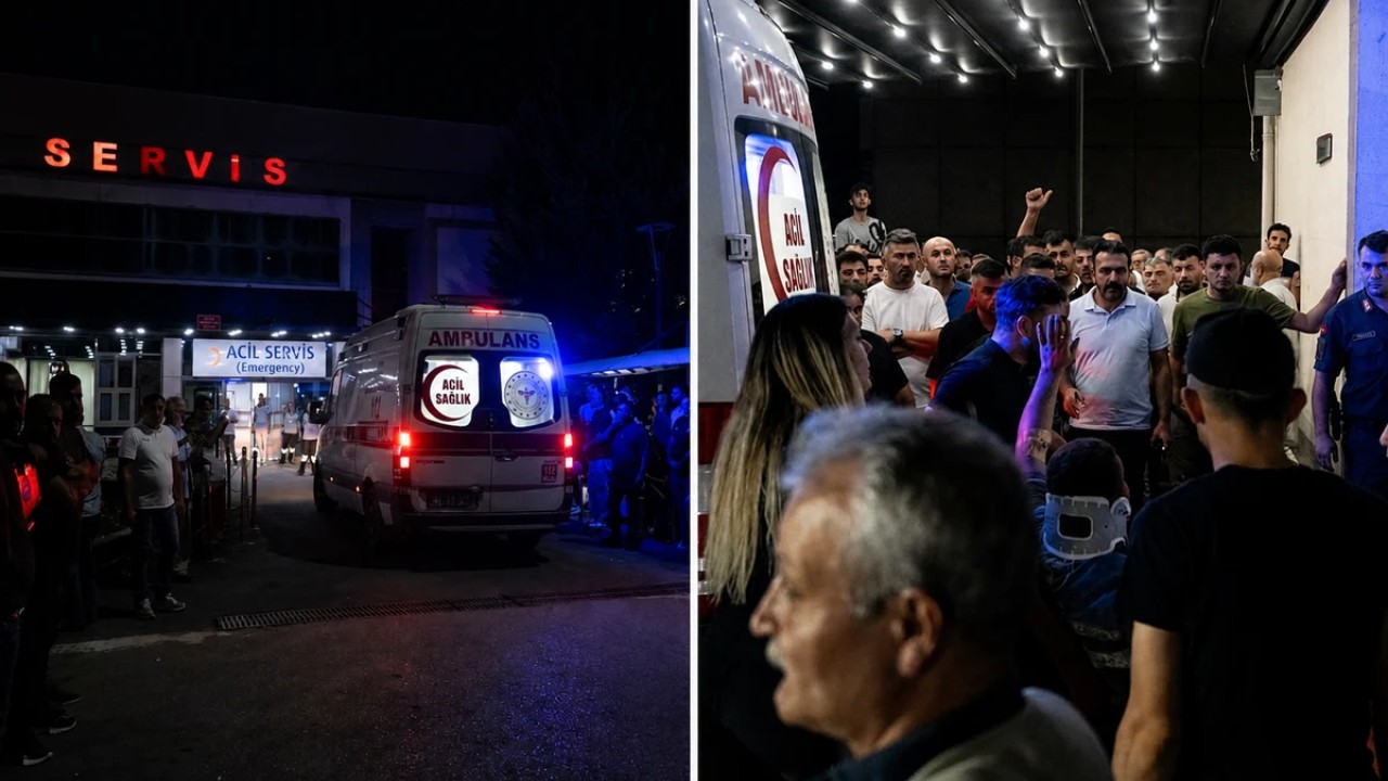 Göçükte yaralanarak hastanelere kaldırılan işçilerin tedavileri sürüyor. Yakınları hastane bahçelerinde