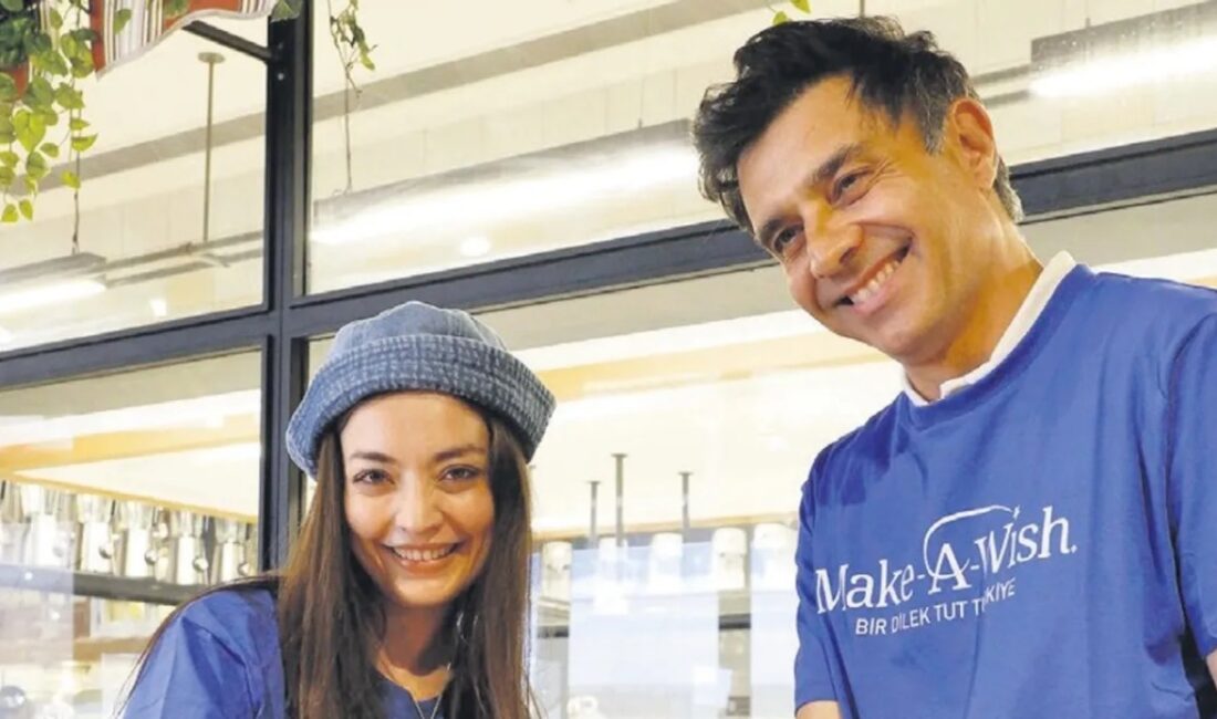Make-A-Wish Türkiye'nin düzenlediği etkinlikte oyuncu çift, BALL ile mücadele eden