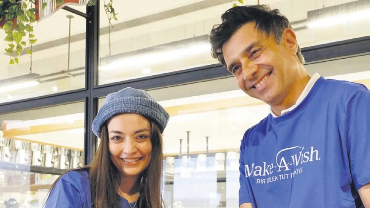 Make-A-Wish Türkiye'nin düzenlediği etkinlikte oyuncu çift, BALL ile mücadele eden