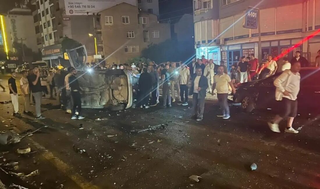 Bursa'nın Orhangazi ilçesinde kırmızı ışıkta geçtiği iddia edilen otomobil, kavşaktan