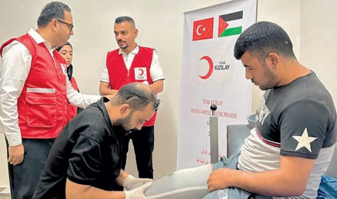 Gazze'de saldırılar sonucu uzuv kaybı yaşayanlara protez ve ortez desteği