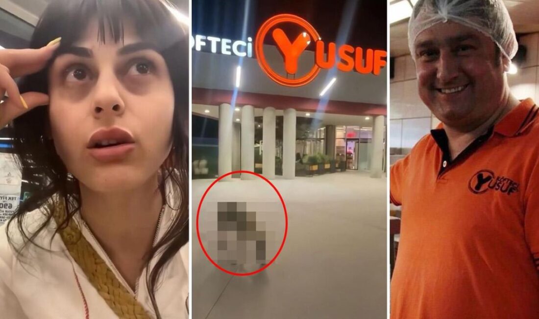 Sosyal medyada paylaşılan görüntüde, Köfteci Yusuf'un bir şubesi önünde zayıf