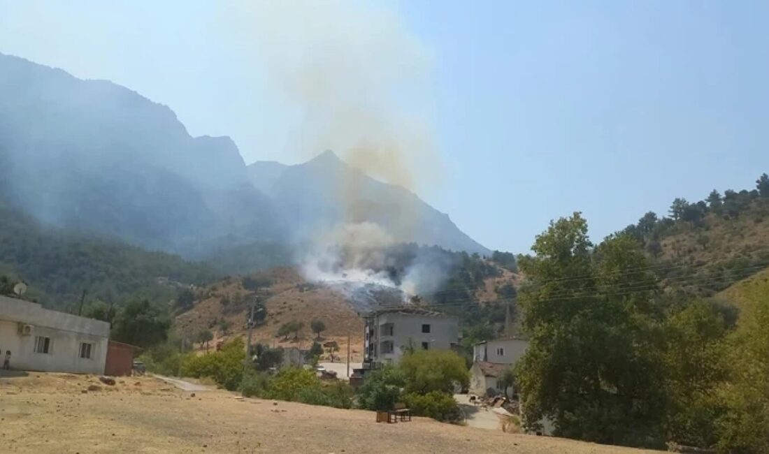 Bölgeye sevk edilen ekipler alevlere hem hava araçları hem de