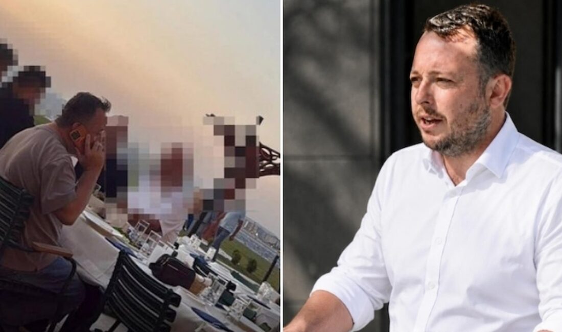 Çanakkale'de AKP Bozcaada İlçe Başkanı Burak Aktan, bir restoranda rakı