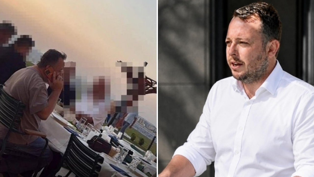 Çanakkale'de AKP Bozcaada İlçe Başkanı Burak Aktan, bir restoranda rakı
