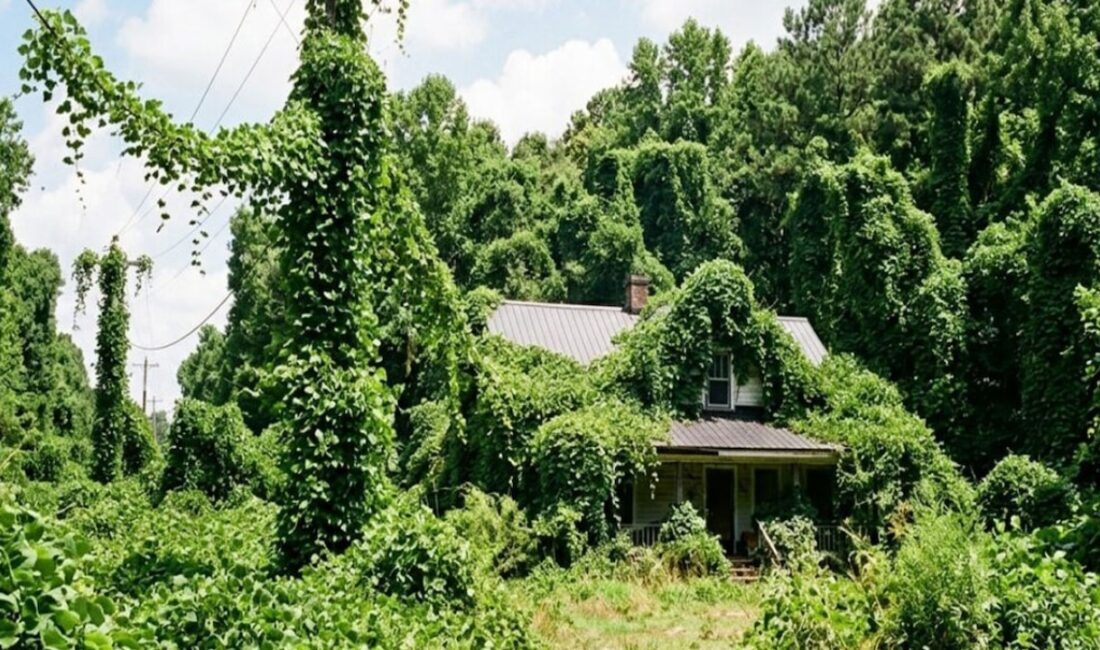 Kudzu olarak bilinen sarmaşık, erozyonla mücadele amacıyla 1930'larda ABD'ye getirildi.